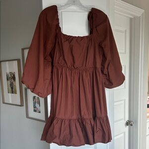 Elegant Brown Mini Dress